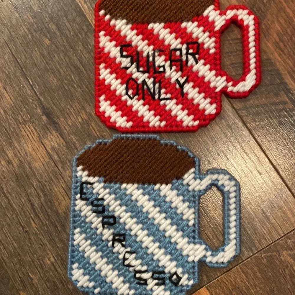 Handmade Coffee coasters and holder